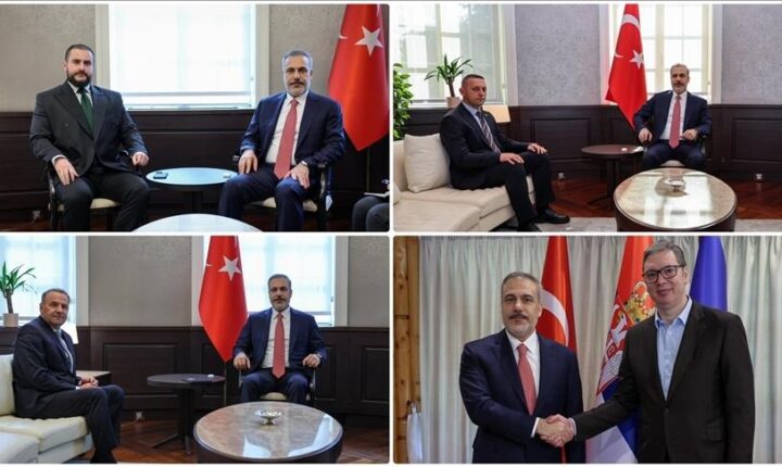 بلغراد.. وزير خارجية الجمهورية التركية هاكان فيدان يلتقي سياسيين ومسؤولين صرب بحسب منشور للوزارة عبر منصة “إكس”..