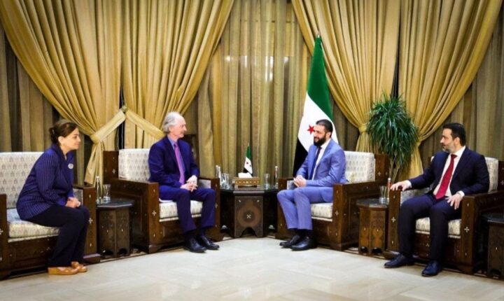 الرئيس الشرع يلتقي المبعوث الأممي غير بيدرسون