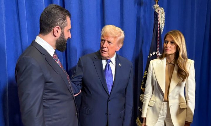 الشرع يلتقي الرئيس الأمريكي وعقيلته في نيويورك