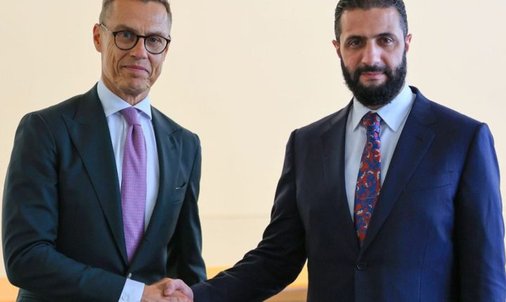 الشرع يلتقي نظيره الفنلندي في نيويورك