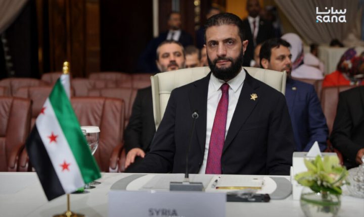 الشرع يجدد وقوف سوريا إلى جانب قطر في مواجهة الاعتداء الإسرائيلي
