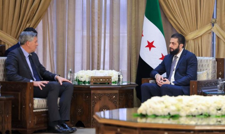 الشرع يستقبل وفداً من الكونغرس الأمريكي في دمشق