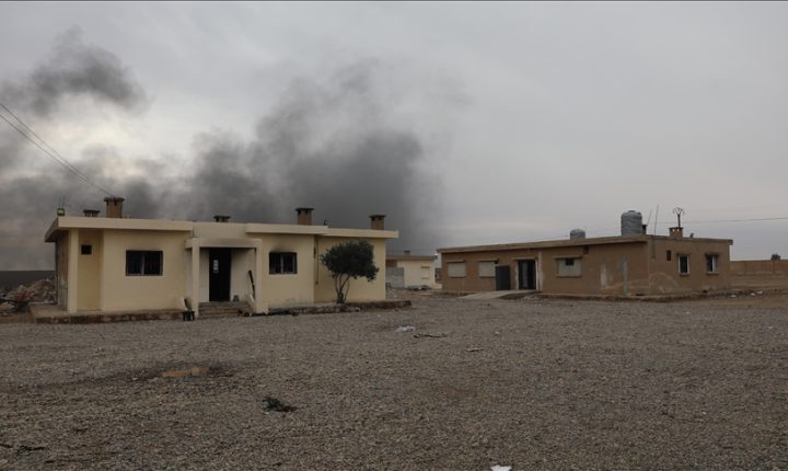 انفجار مستودع ذخيرة لغّمه ب ك ك الإرهابي قبيل انسحابه من الحسكة