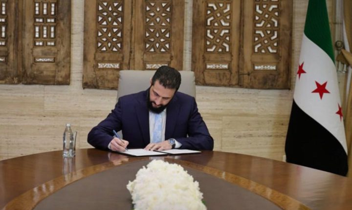 الشرع يوقع اتفاق وقف إطلاق النار واندماج “قسد” واجهة ب ك ك الإرهابي مع الحكومة السورية