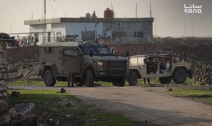 قوة للاحتلال الإسرائيلي تتوغل بريف القنيطرة الشمالي