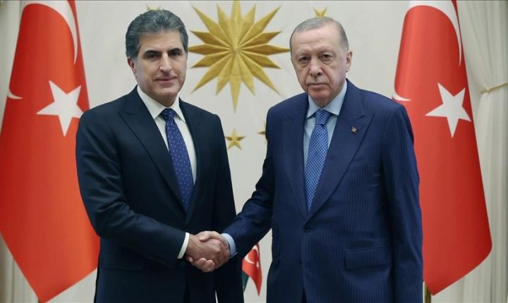 أردوغان يبحث مع بارزاني آخر المستجدات في المنطقة