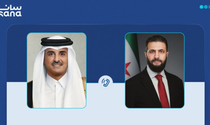 الشرع يجري اتصالات هاتفية مع قادة عرب لبحث التصعيد الإقليمي