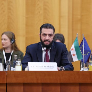 الشرع سوريا تشكل ملاذاً آمناً لسلاسل توريد الطاقة إلى أوروبا بشكل سريع وآمن عبر موقعها الاستراتيجي