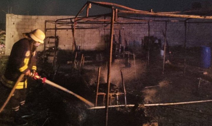 مصرع خمسة أطفال وإصابة ثلاثة أشخاص بحريق خيمتين في ريف دمشق