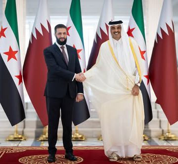 الشرع يصل قطر و يلتقي أمير قطر