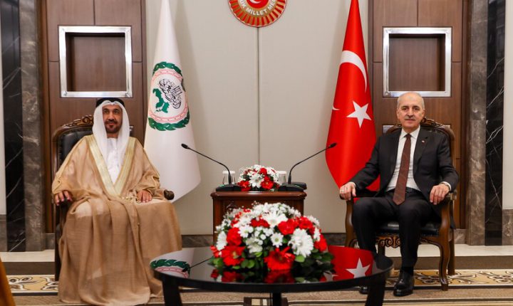 قورتولموش يبحث مع رئيس البرلمان العربي تطورات المنطقة