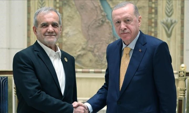 أردوغان يبحث مع بزشكيان العلاقات الثنائية والتطورات الإقليمية