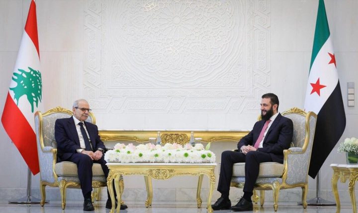الشرع وسلام يبحثان تعزيز التعاون والتنسيق بين البلدين