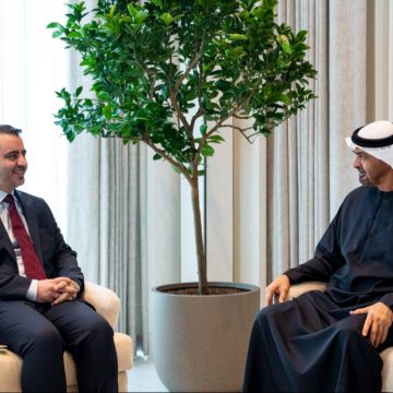 الشيباني يبحث مع رئيس دولة الإمارات العربية المتحدة أوضاع المنطقة والعلاقات الثنائية