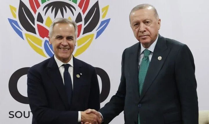 أردوغان ورئيس وزراء كندا يبحثان العلاقات الثنائية وقضايا إقليمية ودولية