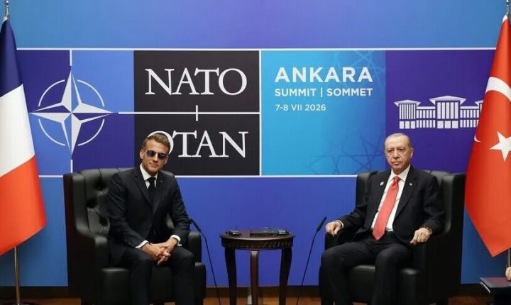 أردوغان يلتقي ماكرون على هامش قمة الناتو في أنقرة