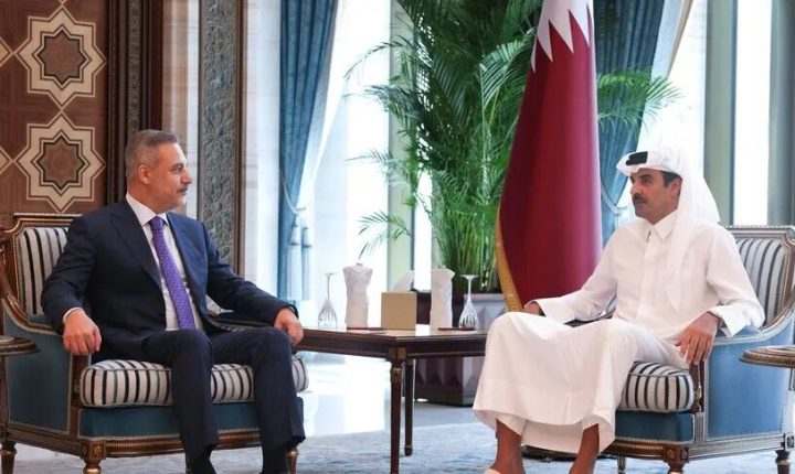 أمير قطر يستقبل وزير الخارجية التركي في الدوحة