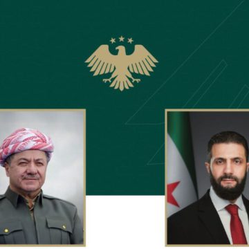 بارزاني يعزي الشرع بضحايا الحادث المروري على طريق دير الزور – دمشق