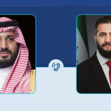 الشرع يبحث هاتفياً مع الأمير محمد بن سلمان تعزيز التعاون وجهود خفض التصعيد في المنطقة