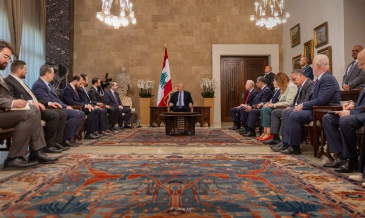 الشيباني يزور لبنان و يلتقي الرئيس اللبناني و عدد من المسؤولين و زعماء التيارات السياسية و رجال دين