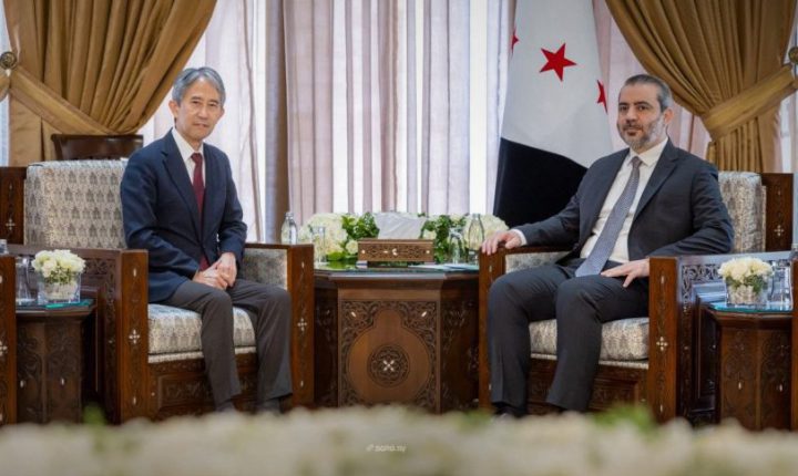 الشيباني يبحث مع ‏مساعد وزير خارجية اليابان ملفات إعادة الإعمار ‏والاستثمار